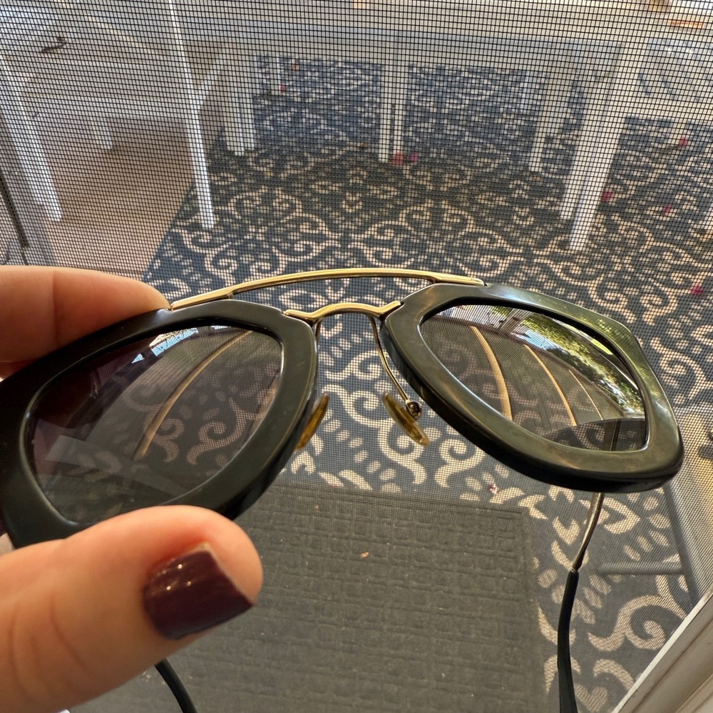 Prada Cinema Black and Gold Sunglasses - Picture 8 of 8